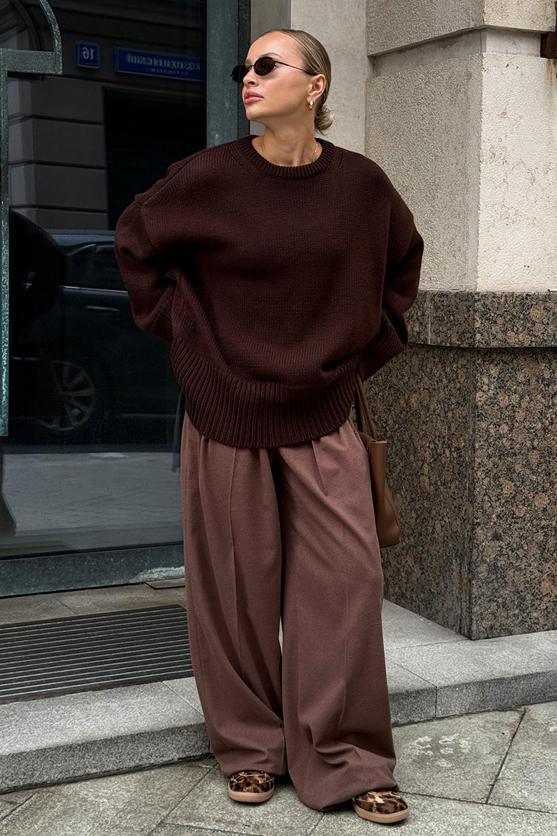 ISLA | OVERSIZED SWEATER WITH ROUND NECKLINE