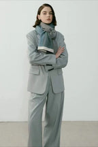 Elegant striped wool scarf