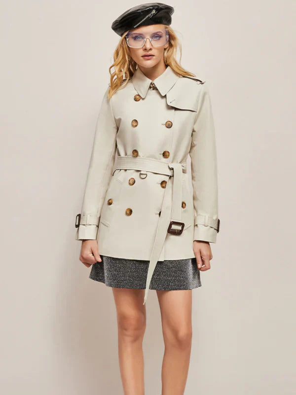 Spring stylish short trench coat
