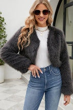 Stylish Winter Fluffy Faux Fur Jacket