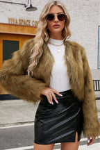 Stylish Winter Fluffy Faux Fur Jacket