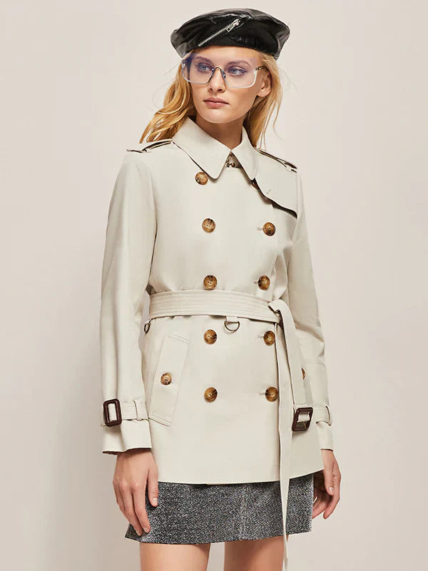 Spring stylish short trench coat