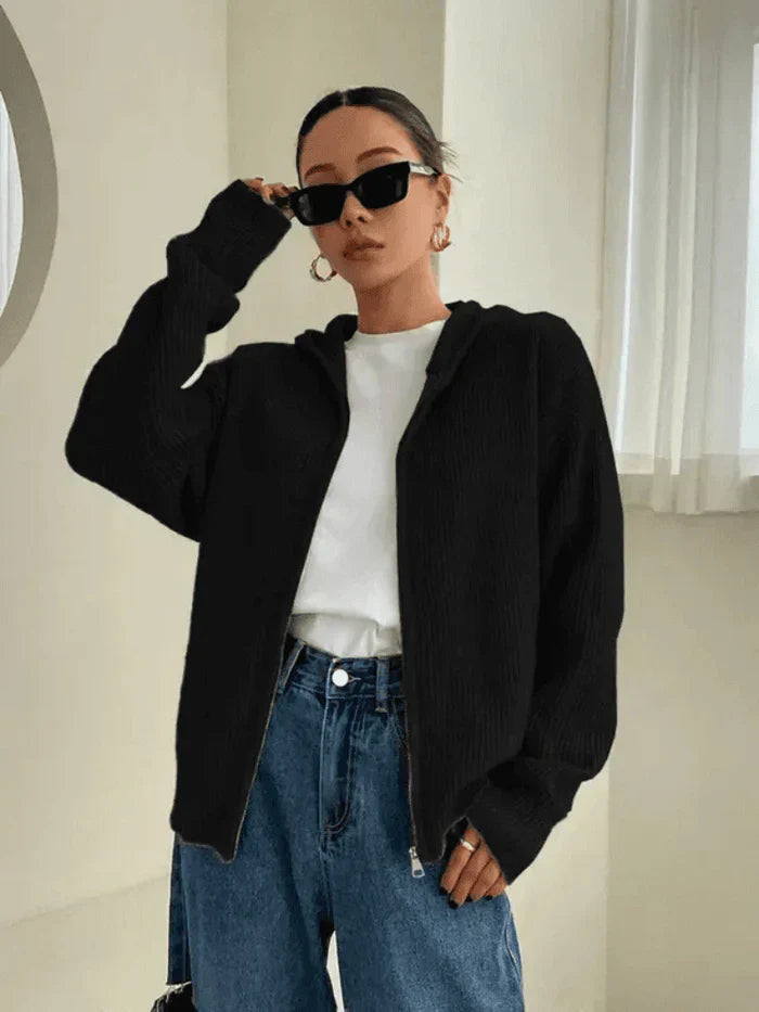 Autumn Hoodie Cardigan – Warmth & Whispers