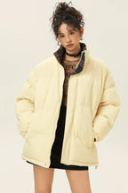 FREYA | REVERSIBLE DOWN JACKET WITH PLAID LINING