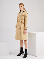 Classic relaxed trench coat with a waist tie