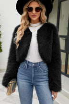 Stylish Winter Fluffy Faux Fur Jacket