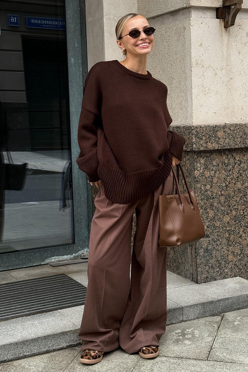 ISLA | OVERSIZED SWEATER WITH ROUND NECKLINE