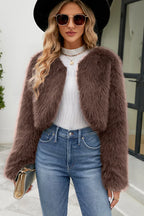 Stylish Winter Fluffy Faux Fur Jacket