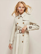 Elegant classic long trench coat
