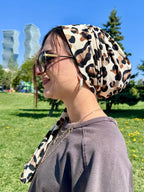 Ribbed Beanie Wrap Printed