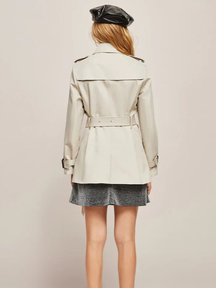 Spring stylish short trench coat