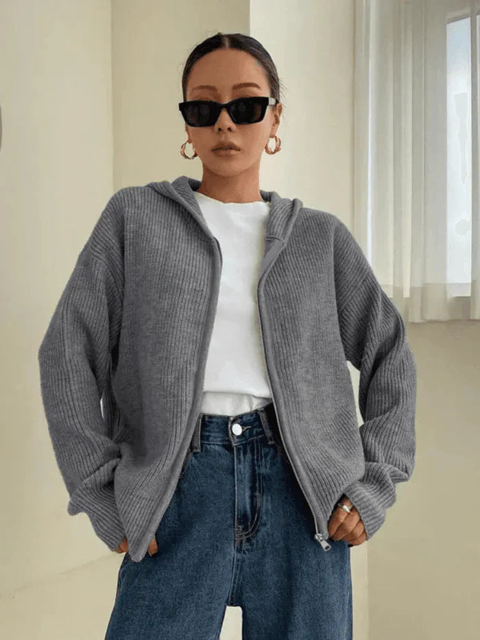 Autumn Hoodie Cardigan – Warmth & Whispers