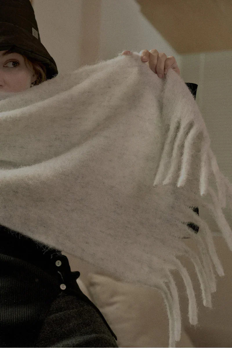 Cozy, soft, fluffy scarf