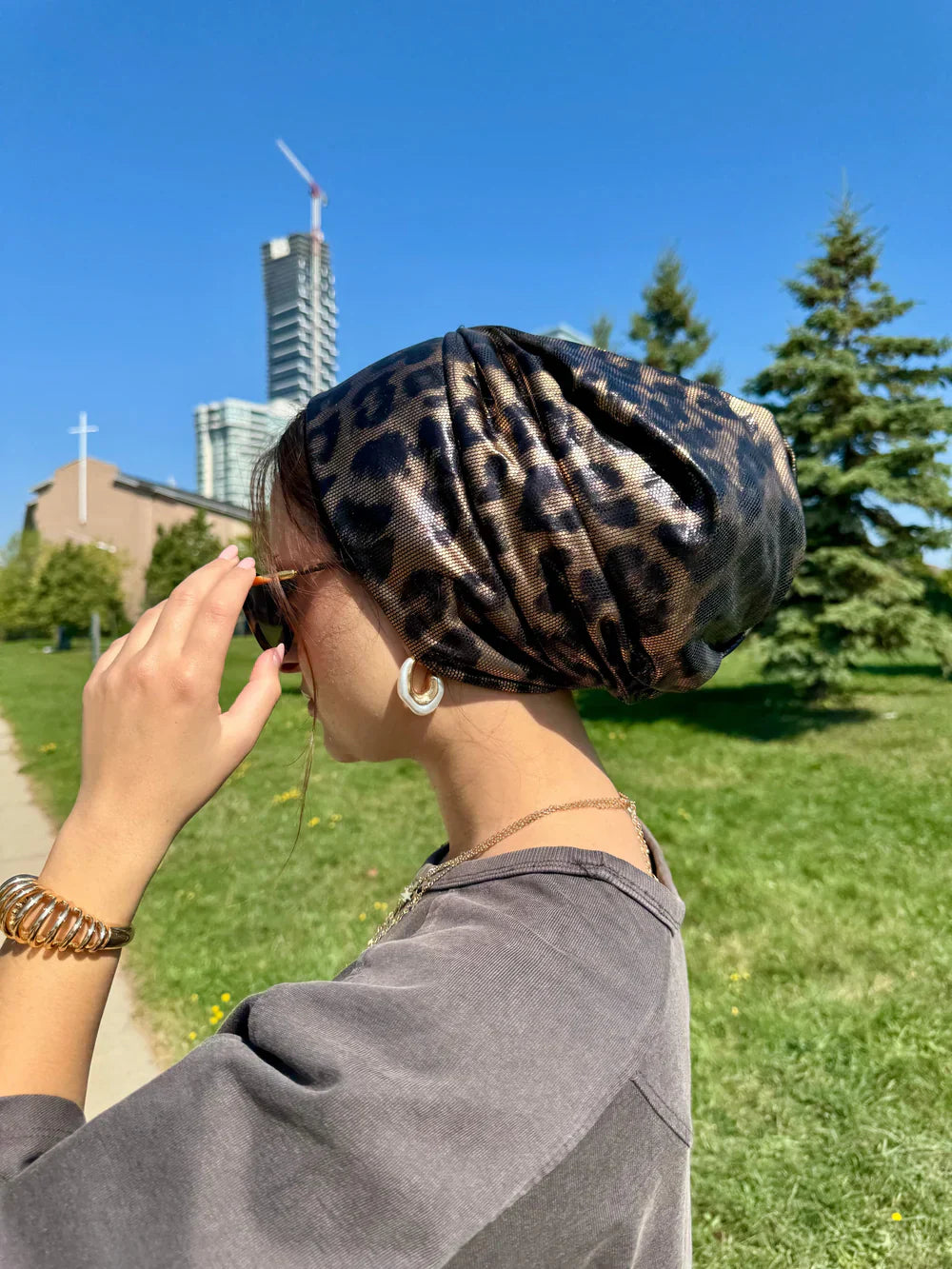 Beanie Metallic – Animal Print