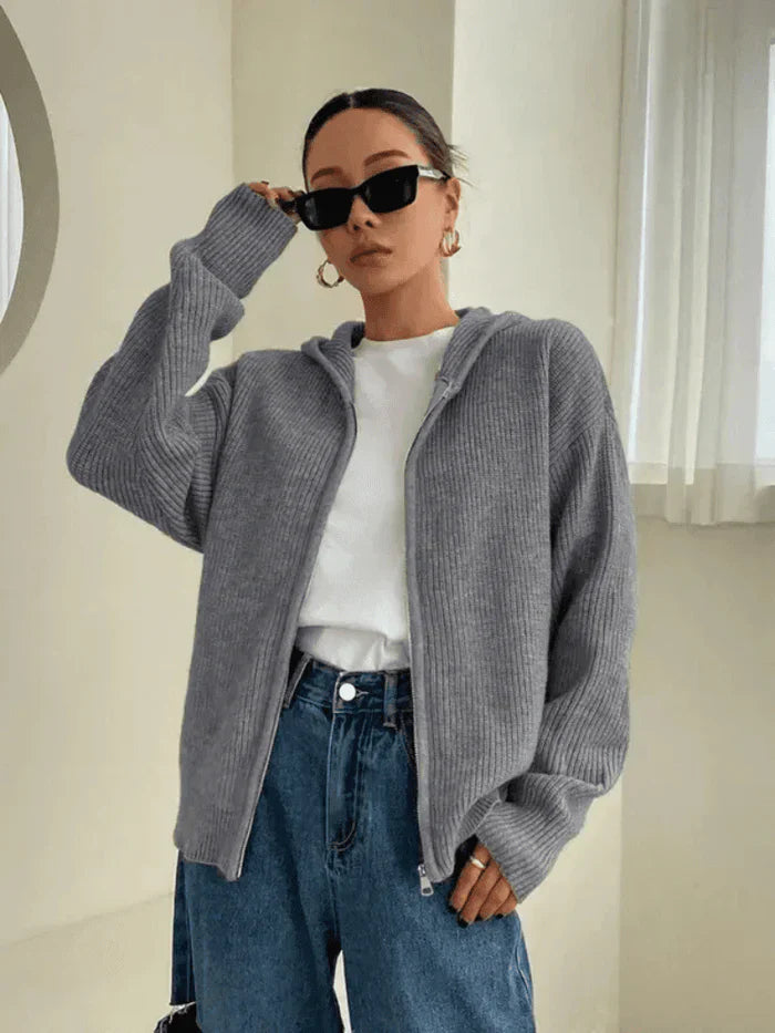 Autumn Hoodie Cardigan – Warmth & Whispers