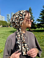 Ribbed Beanie Wrap Printed