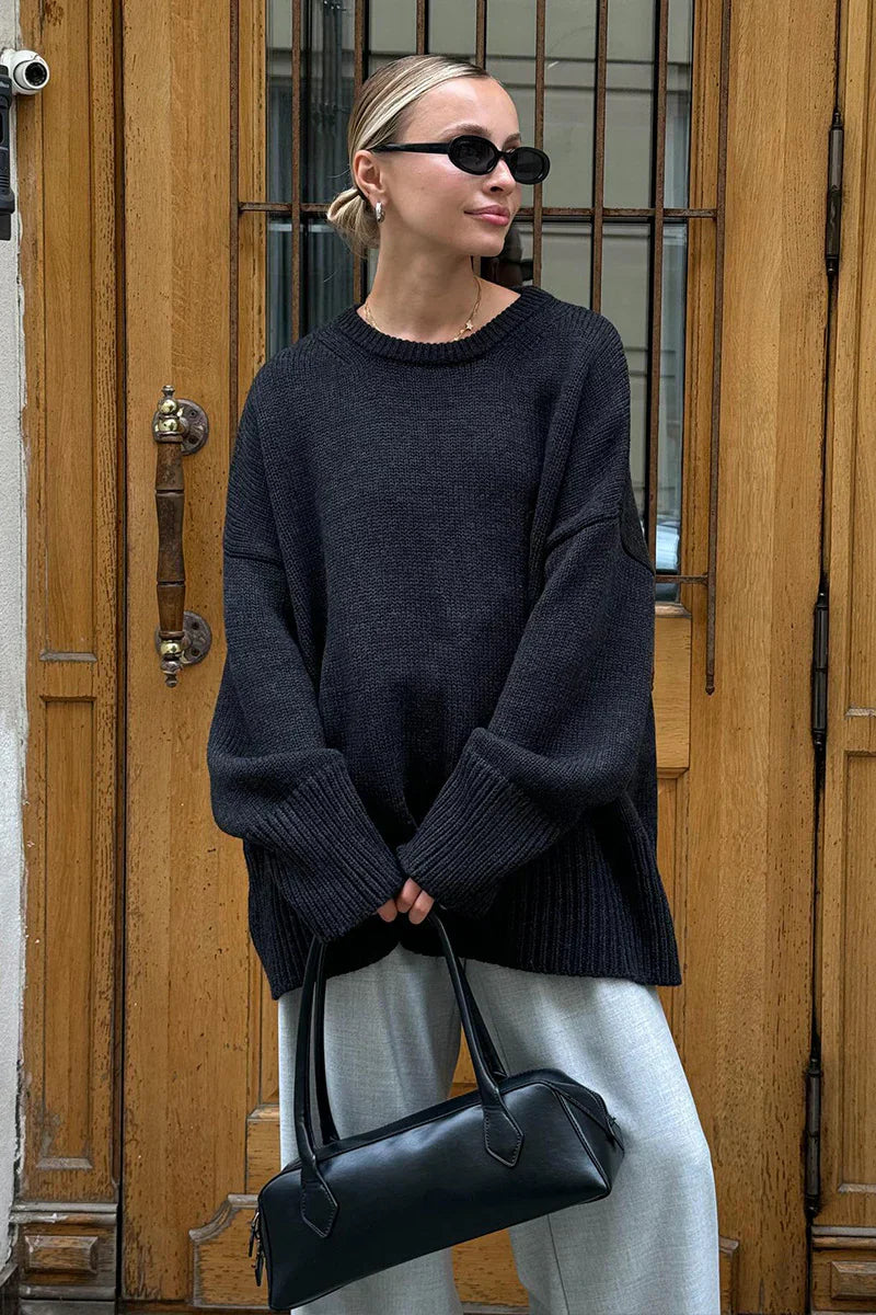 ISLA | OVERSIZED SWEATER WITH ROUND NECKLINE