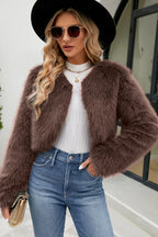 Stylish Winter Fluffy Faux Fur Jacket