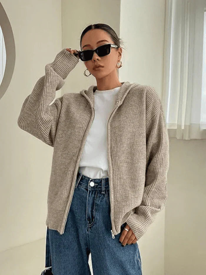 Autumn Hoodie Cardigan – Warmth & Whispers