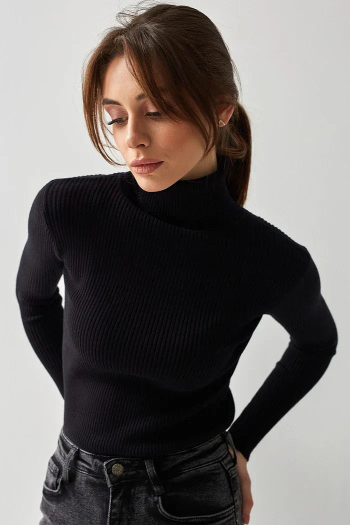 ROSA | ETERNA CONTOUR RIBBED TURTLENECK SWEATER