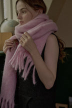 Cozy, soft, fluffy scarf