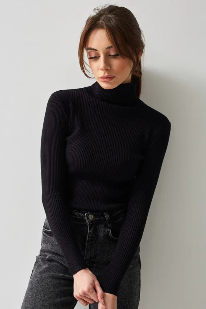 ROSA | ETERNA CONTOUR RIBBED TURTLENECK SWEATER