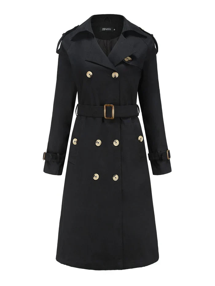 Classic relaxed trench coat with a waist tie