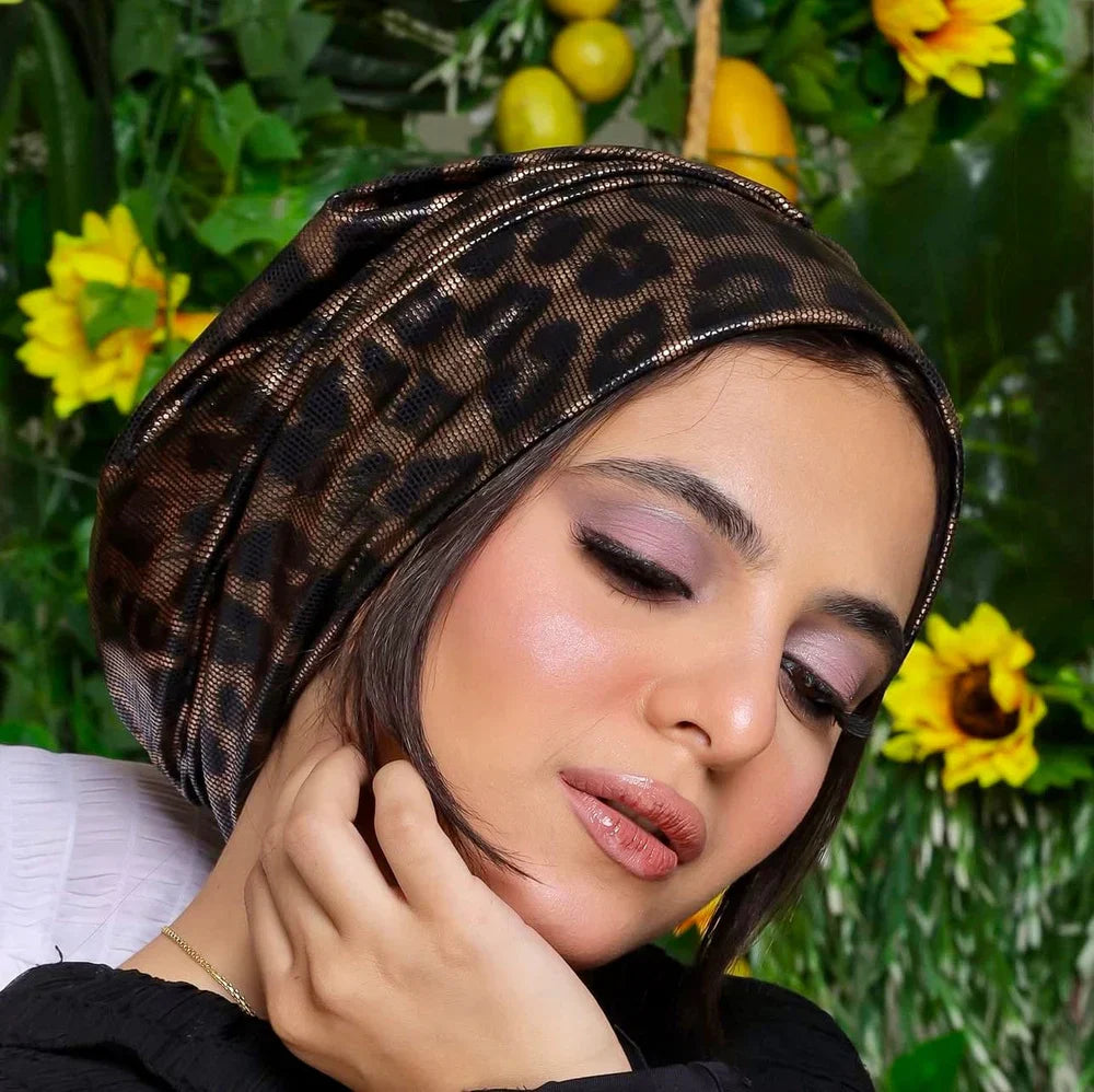 Beanie Metallic – Animal Print