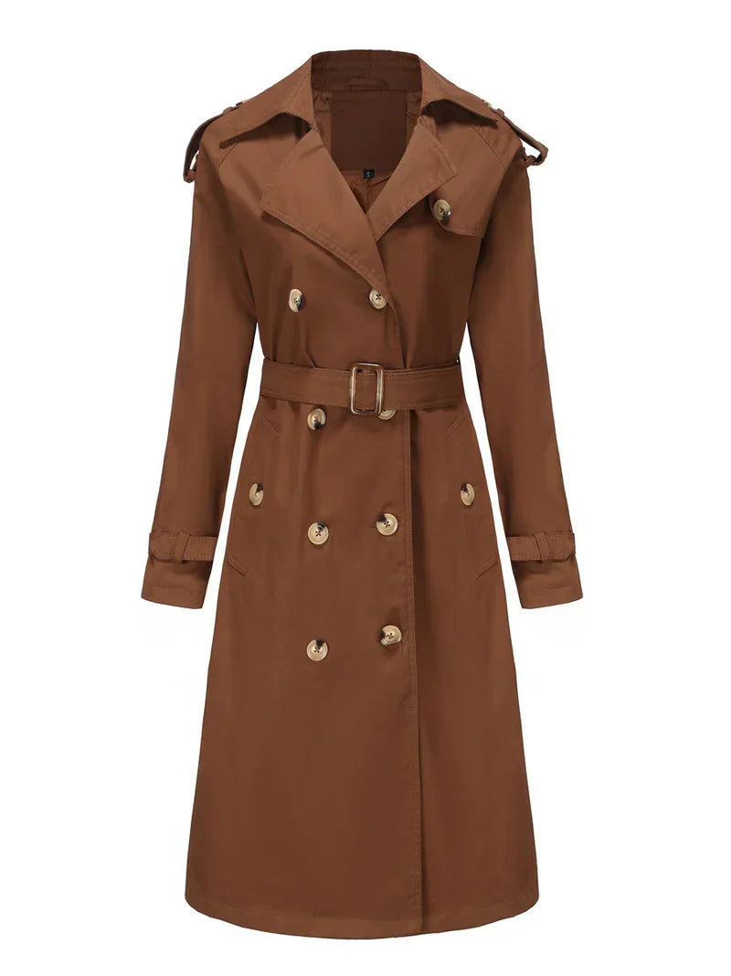 Classic relaxed trench coat with a waist tie