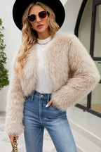 Stylish Winter Fluffy Faux Fur Jacket