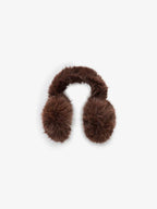 Dark brown faux fur earmuffs