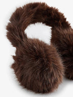 Dark brown faux fur earmuffs