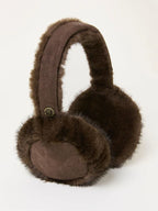 Dark Brown Fluffy Ear Muffs – FatFace