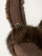 Dark Brown Fluffy Ear Muffs – FatFace