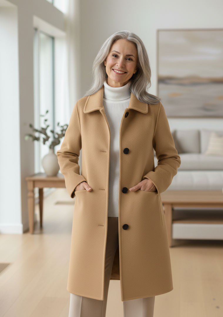 VENEZIA | ELEGANT LONG COTTON TRENCH COAT