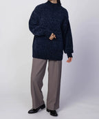 SOLENE LUXE | THICK HIGH-COLLAR SWEATER IN KOREAN STYLE