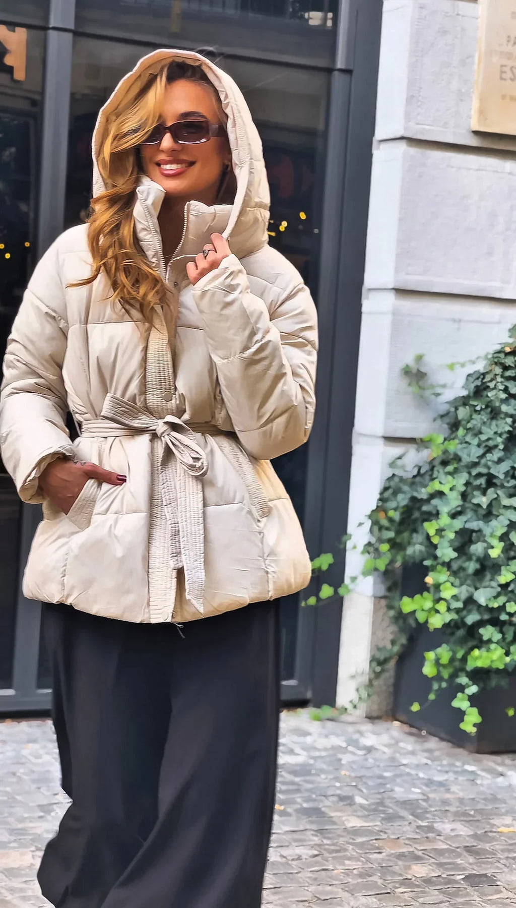 NOVA | QUILTED JACKET WITH BELT