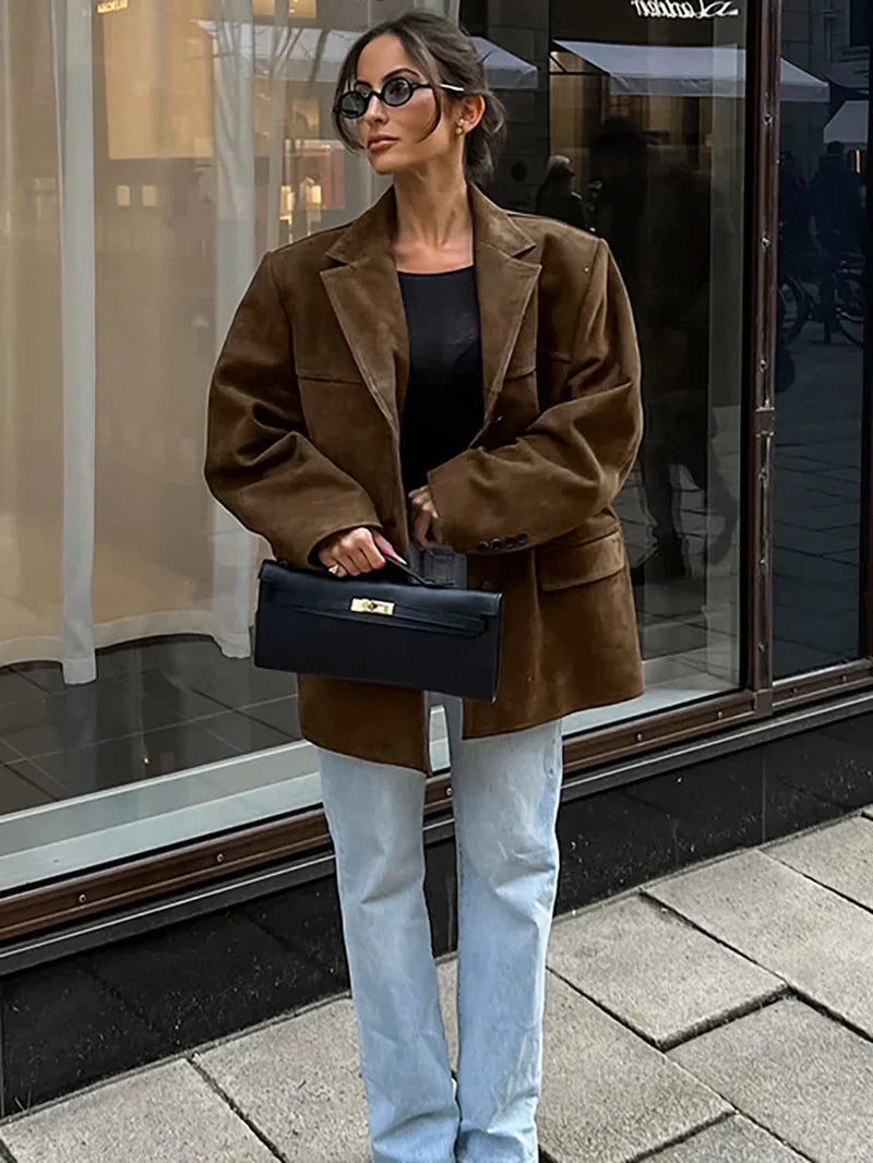 ELIN | BROWN SUEDE JACKET