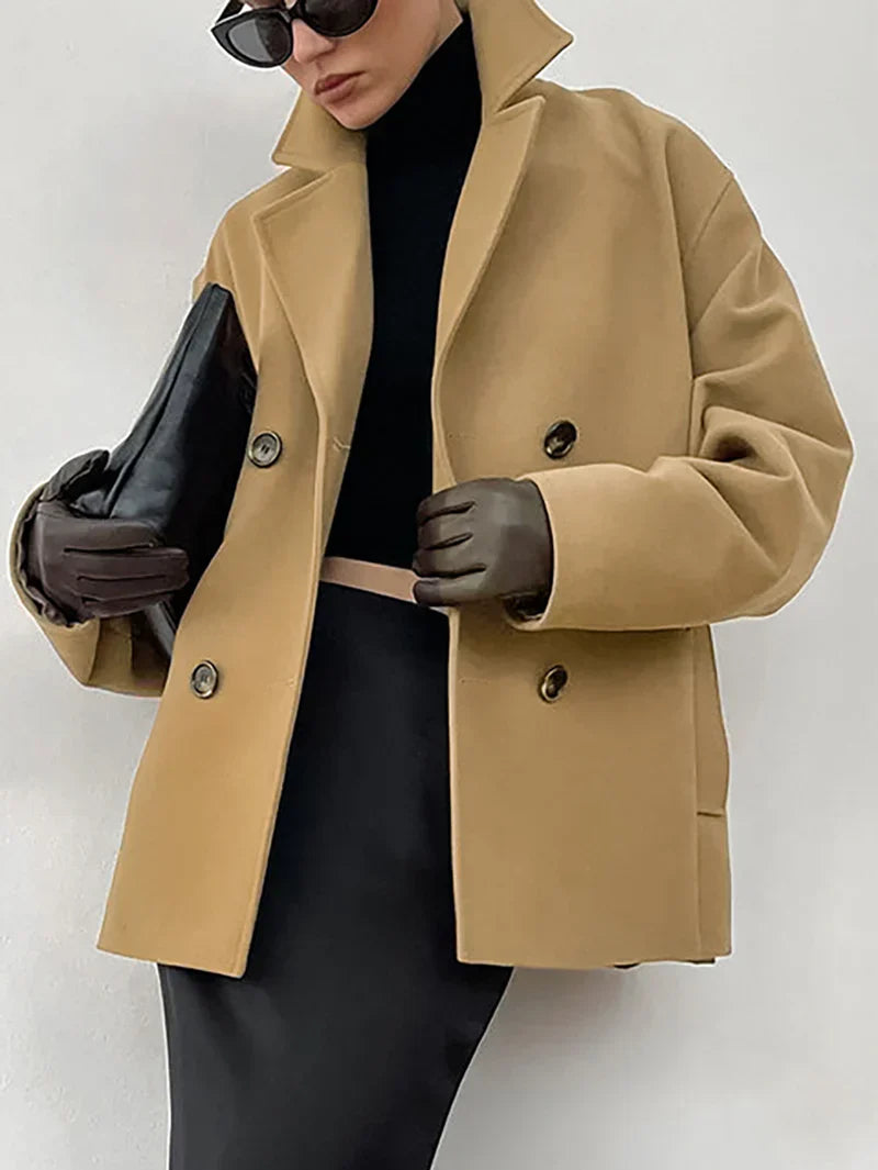 KIRA | ELEGANT OVERSIZED DOUBLE-BREASTED COAT