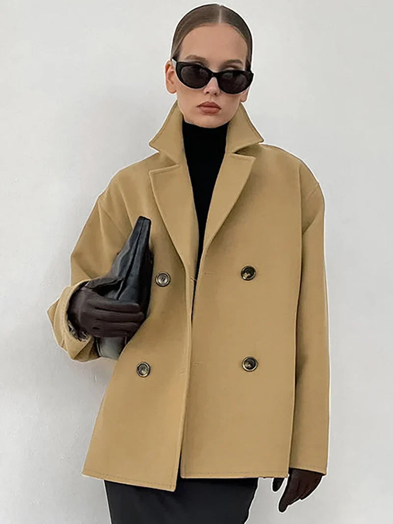 KIRA | ELEGANT OVERSIZED DOUBLE-BREASTED COAT