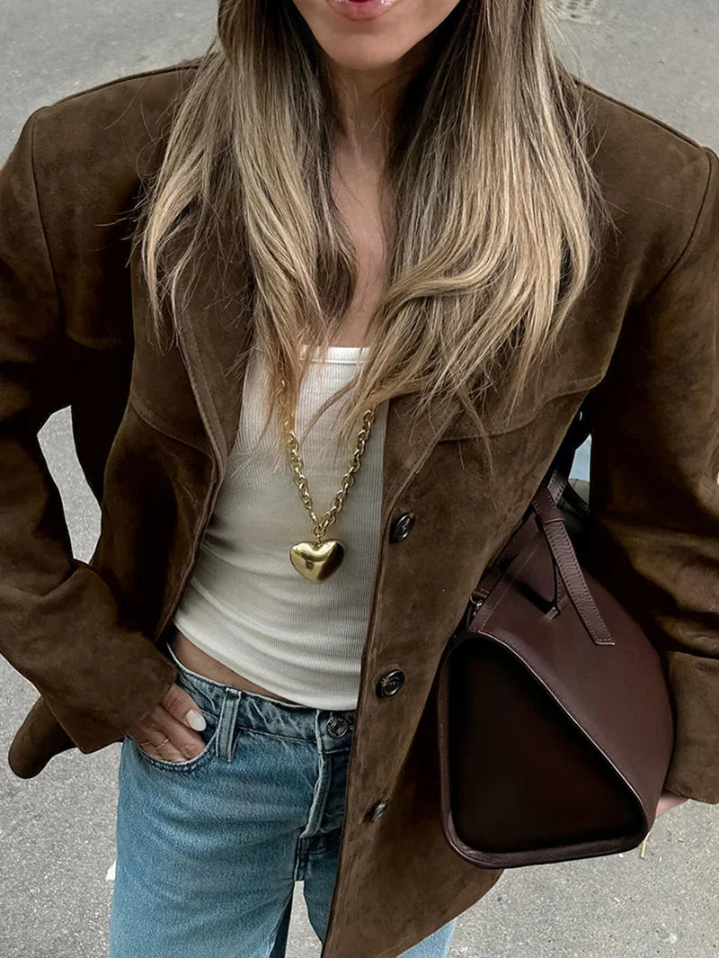 ELIN | BROWN SUEDE JACKET