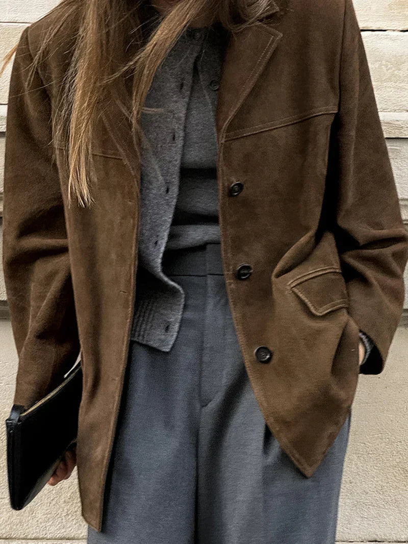 ELIN | BROWN SUEDE JACKET