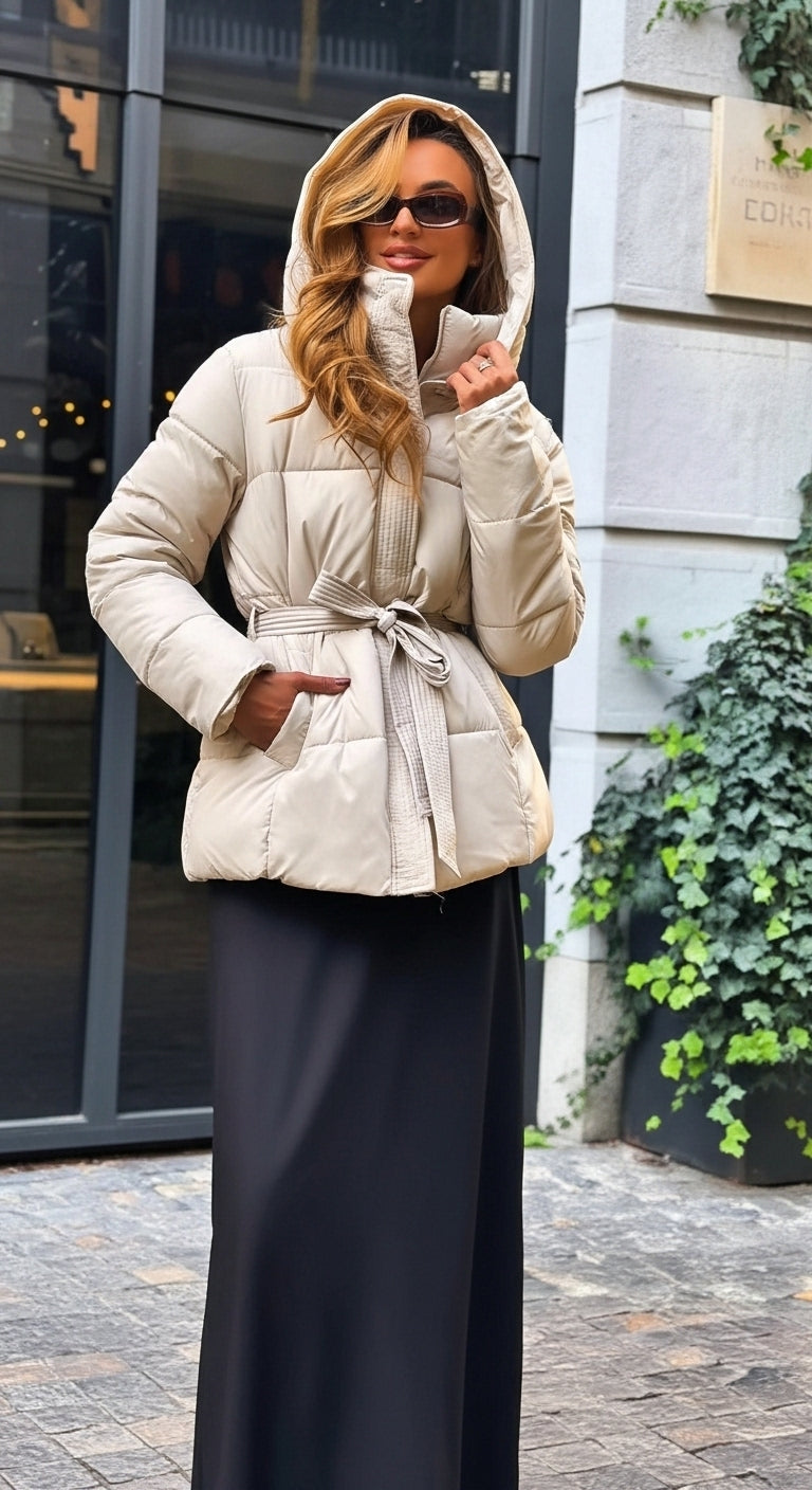 NOVA | QUILTED JACKET WITH BELT