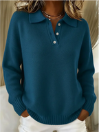 AMARA | ELEGANT KNIT POLO SWEATER