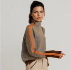 CELINE | CHEVRON-KNIT TURTLENECK SWEATER