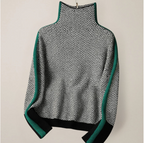 CELINE | CHEVRON-KNIT TURTLENECK SWEATER