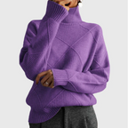 JULIA | MODERN GEOMATRIC TURTLENECK SWEATER