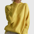 JULIA | MODERN GEOMATRIC TURTLENECK SWEATER