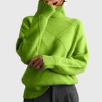 JULIA | MODERN GEOMATRIC TURTLENECK SWEATER