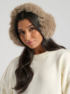 Fluffy Beige Faux Fur Ear Muffs – South Beach